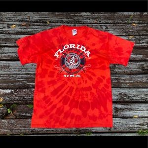 Florida USA Tie Dye Custom Wash Large